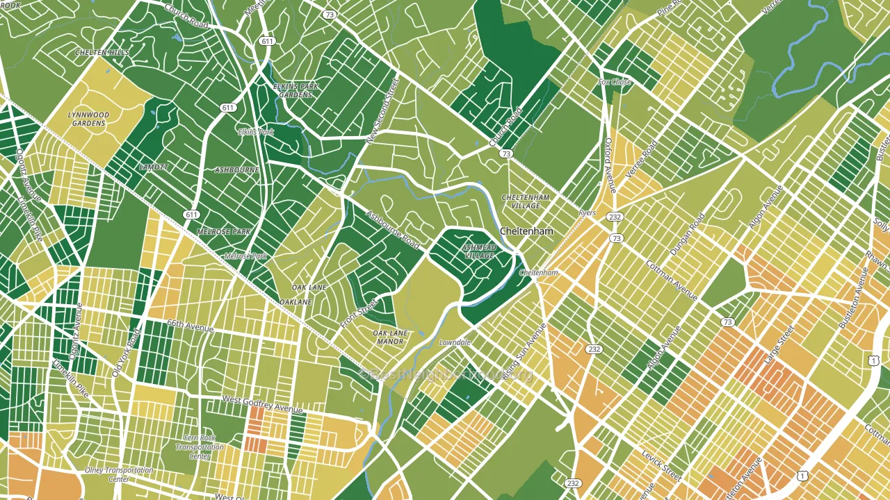 19012, PA block-group voter-turnout map