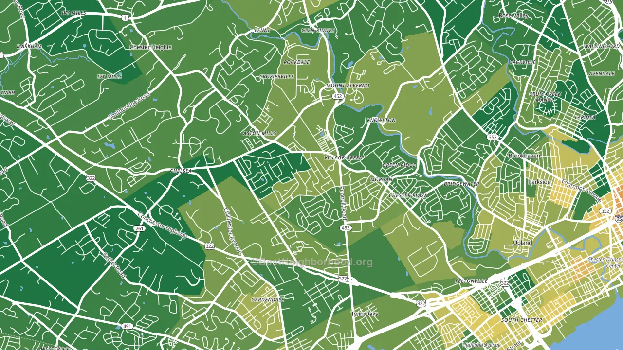 19014, PA block-group voter-turnout map
