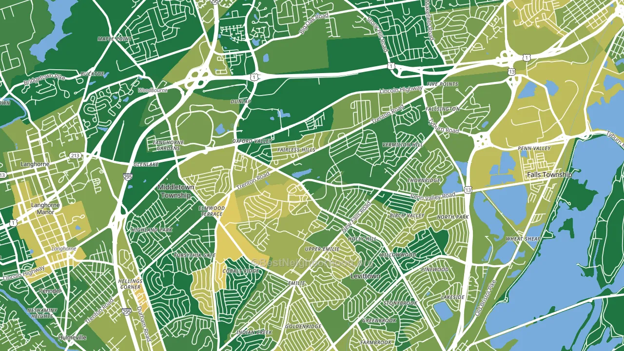 19030, PA block-group voter-turnout map