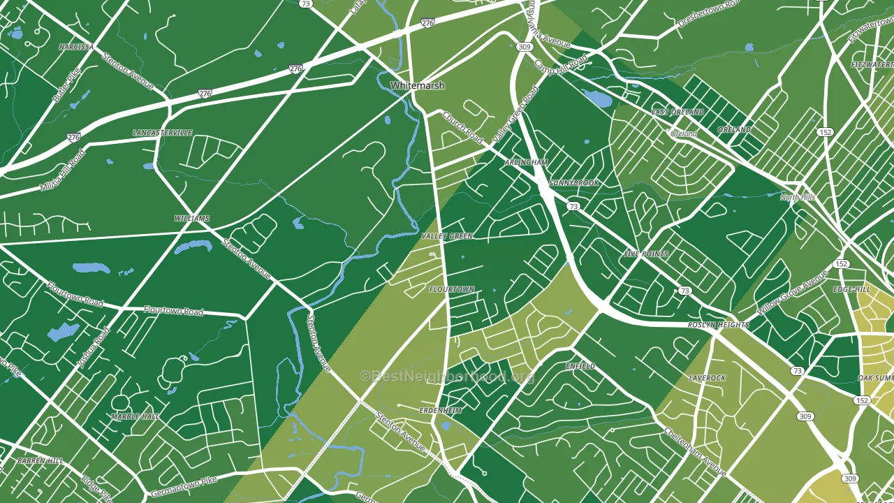 19031, PA block-group voter-turnout map