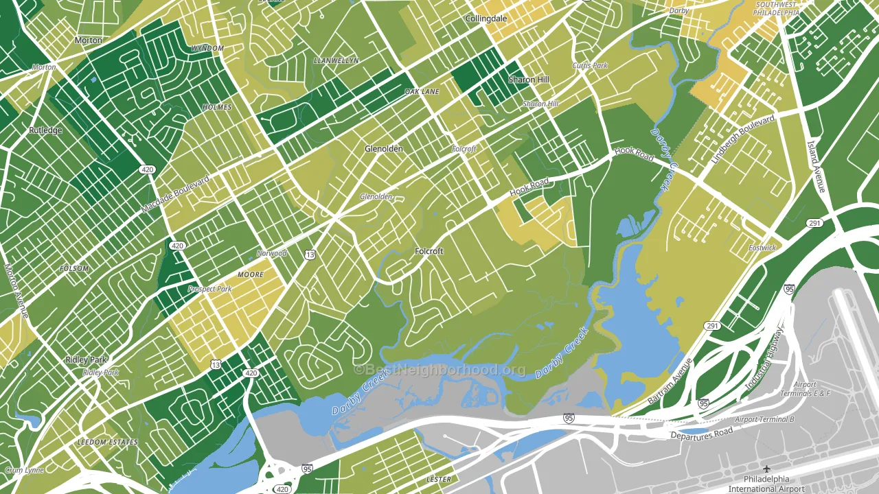 19032, PA block-group voter-turnout map