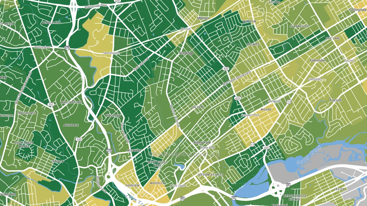 19033, PA block-group voter-turnout map