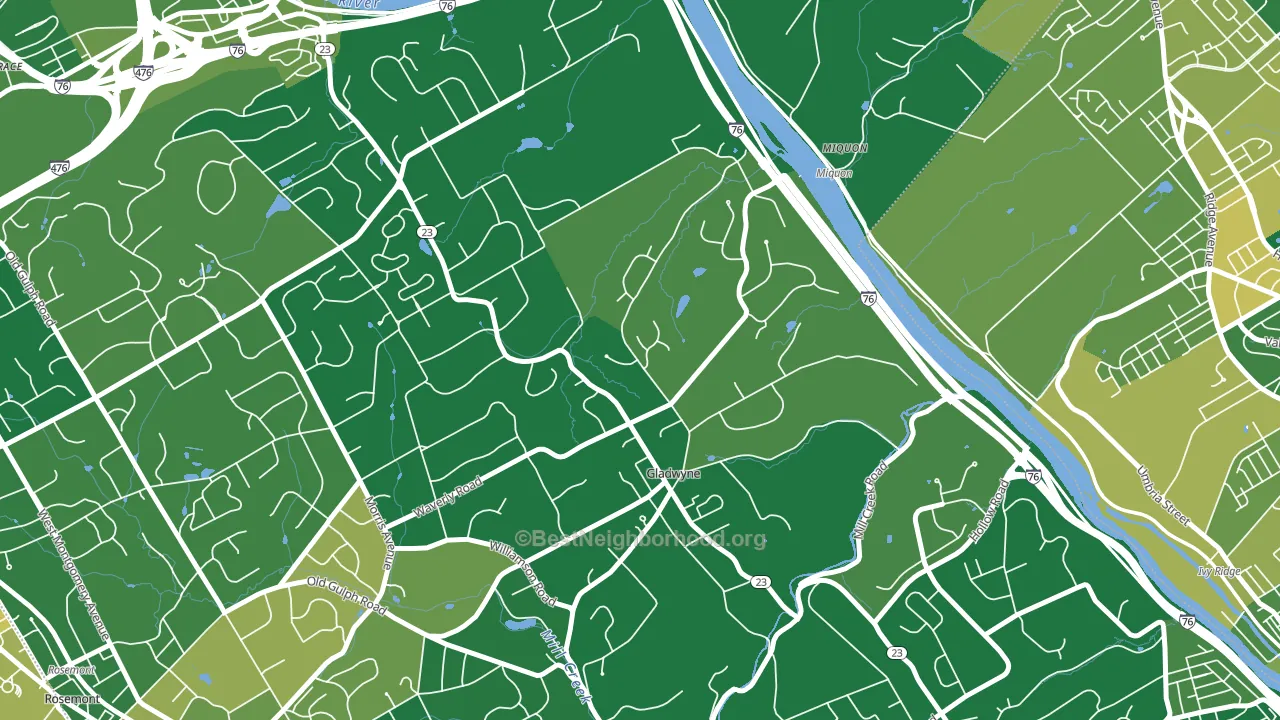 19035, PA block-group voter-turnout map