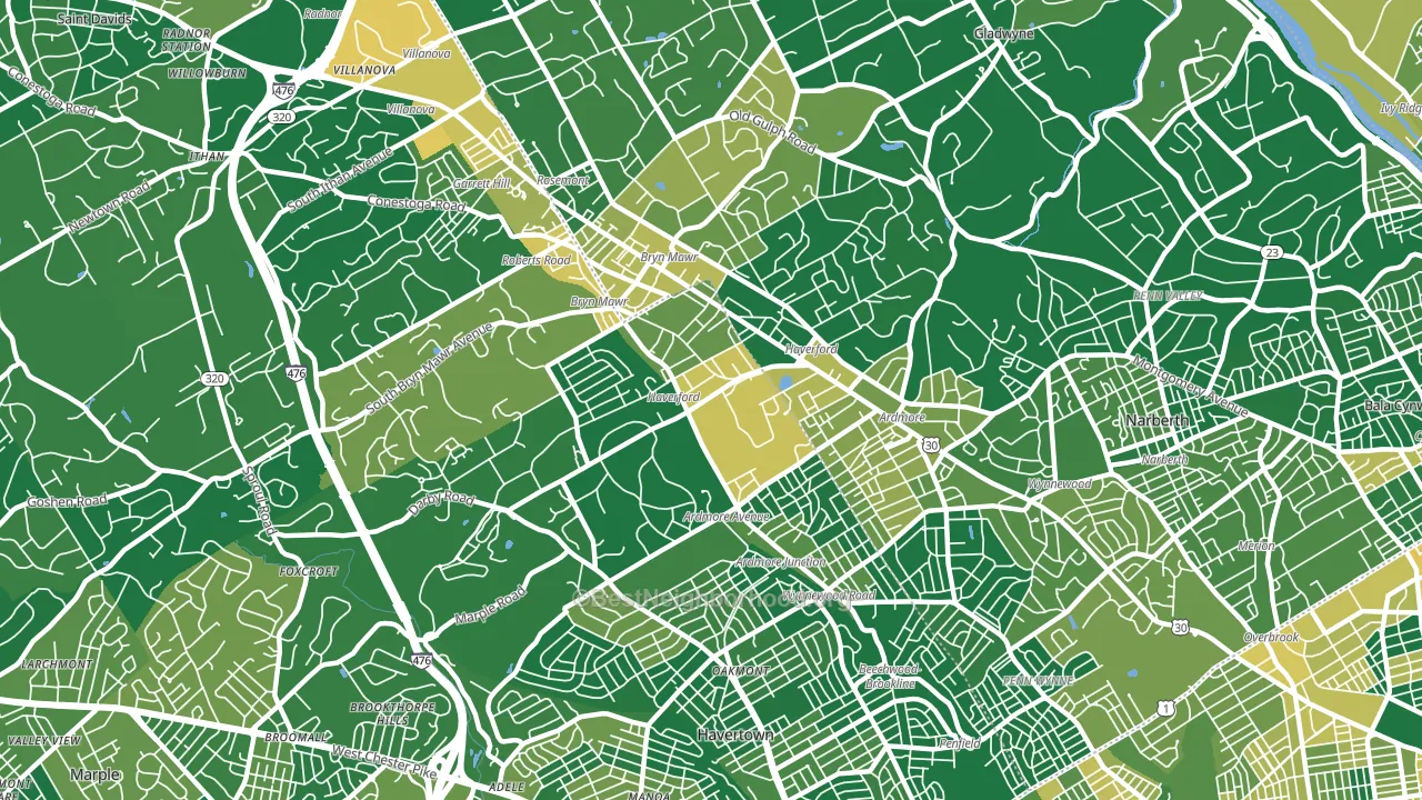 19041, PA block-group voter-turnout map