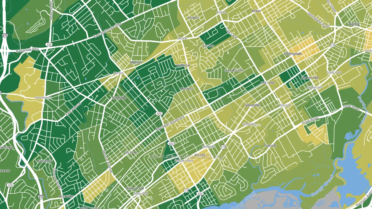 19043, PA block-group voter-turnout map