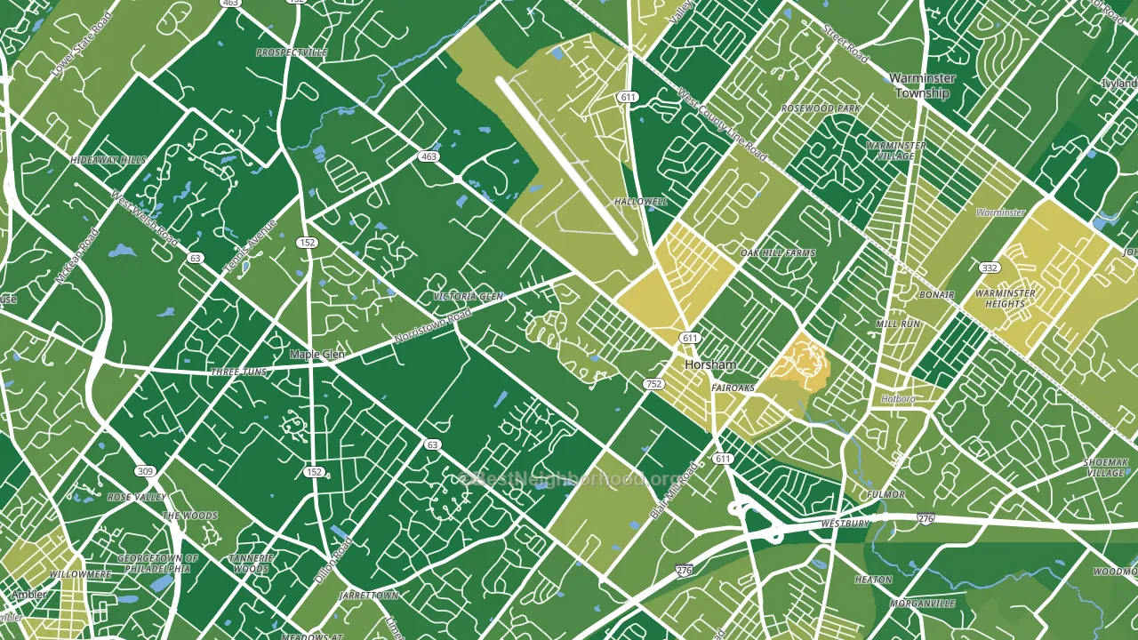 19044, PA block-group voter-turnout map