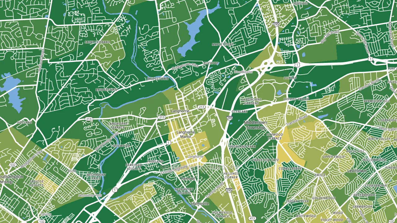 19047, PA block-group voter-turnout map
