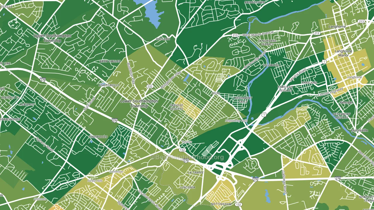 19053, PA block-group voter-turnout map