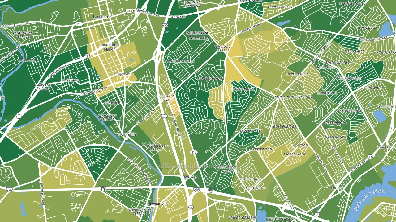 19056, PA block-group voter-turnout map