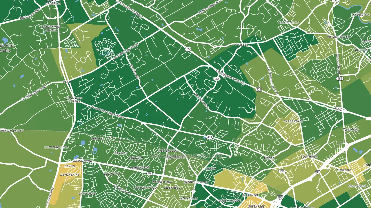 19060, PA block-group voter-turnout map