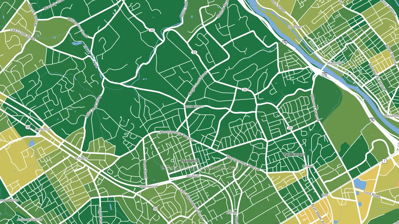 19072, PA block-group voter-turnout map