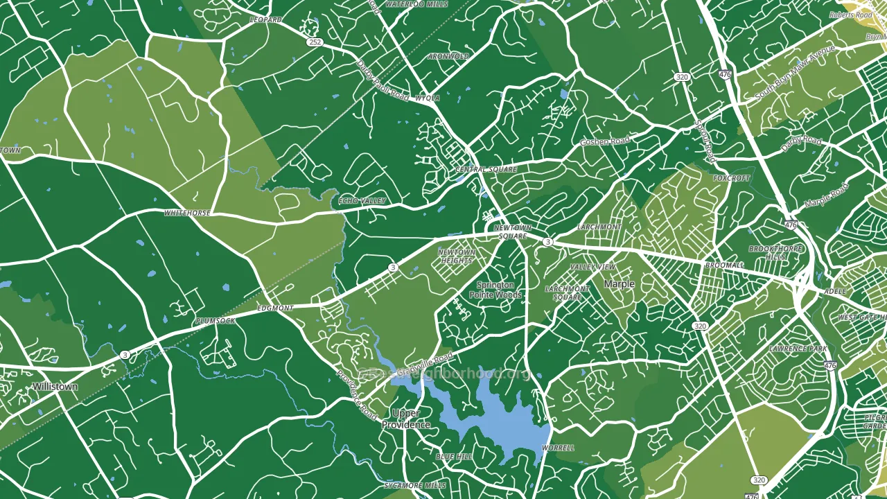 19073, PA block-group voter-turnout map