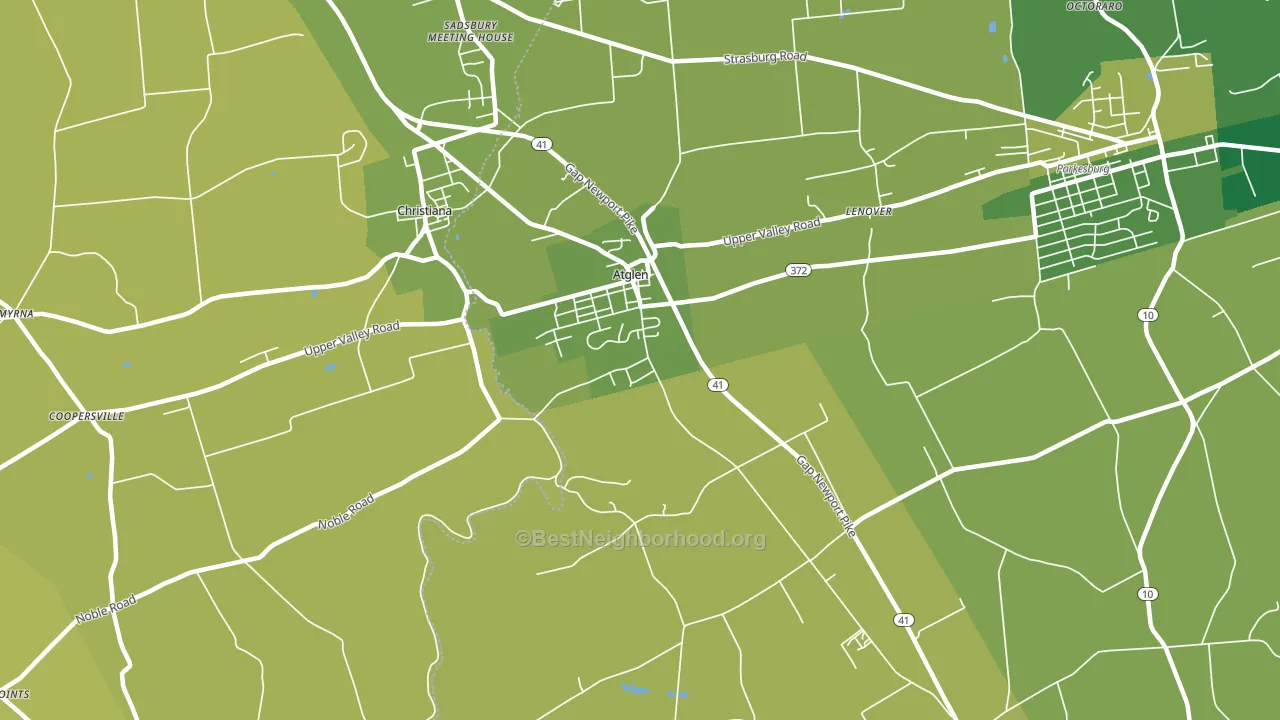 19310, PA block-group voter-turnout map