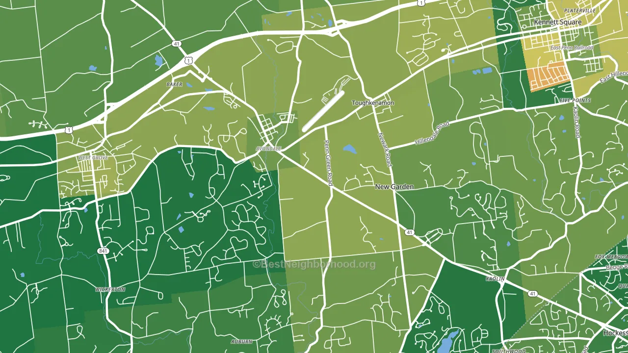 19311, PA block-group voter-turnout map