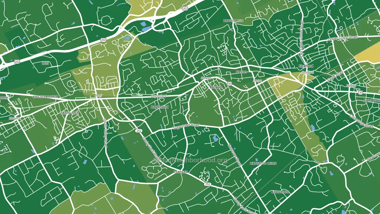 19312, PA block-group voter-turnout map