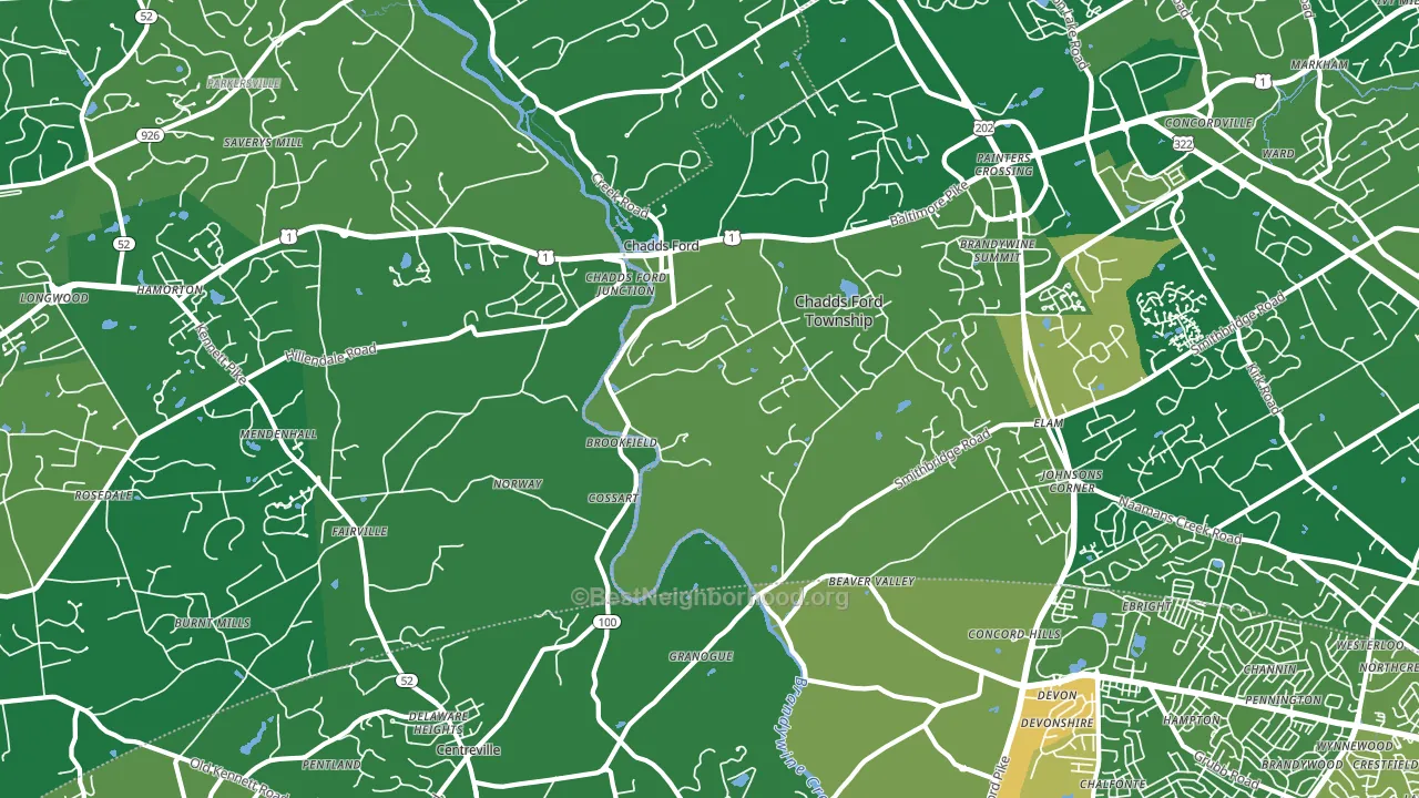 19317, PA block-group voter-turnout map