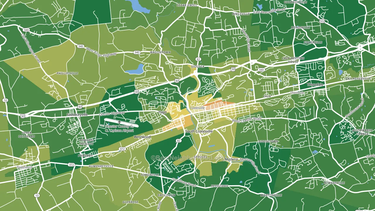 19320, PA block-group voter-turnout map