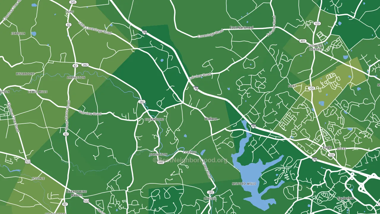 19343, PA block-group voter-turnout map
