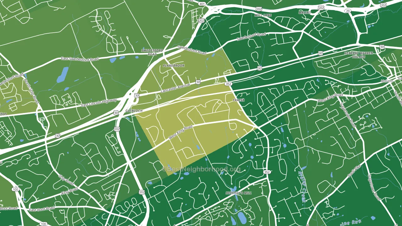 19345, PA block-group voter-turnout map