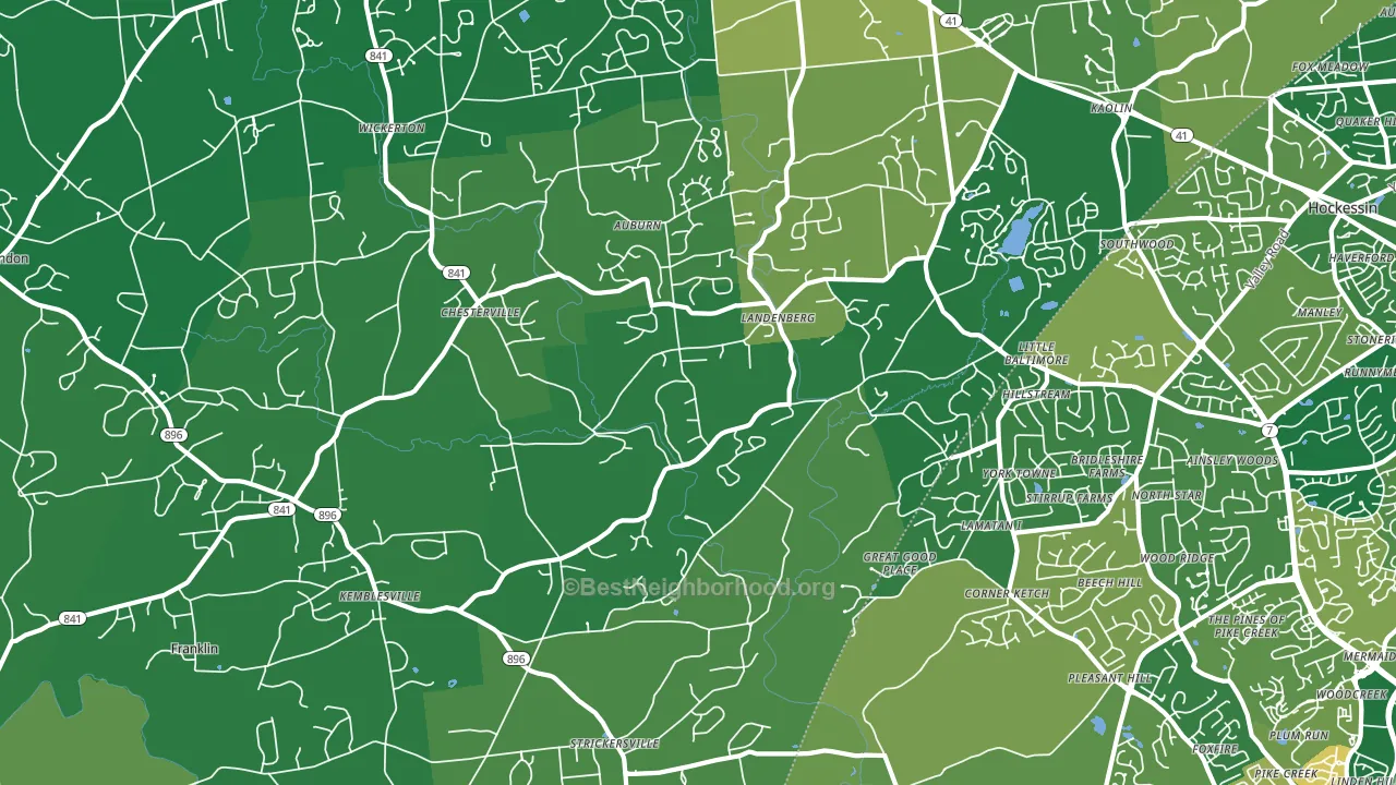 19350, PA block-group voter-turnout map