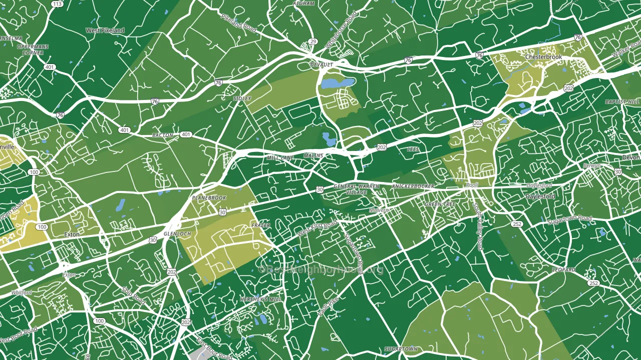19355, PA block-group voter-turnout map