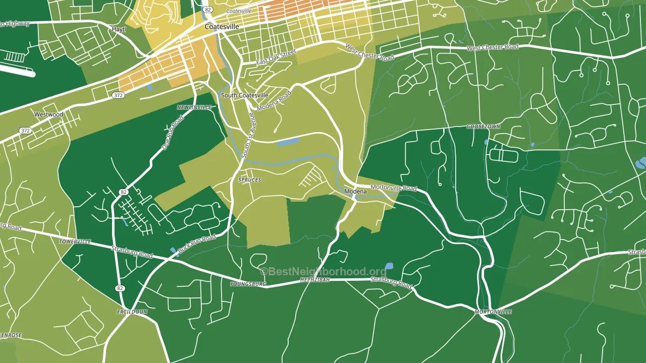 19358, PA block-group voter-turnout map