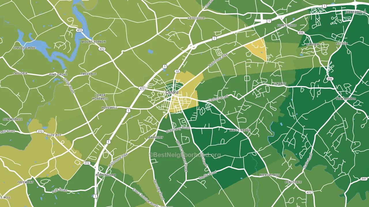 19363, PA block-group voter-turnout map