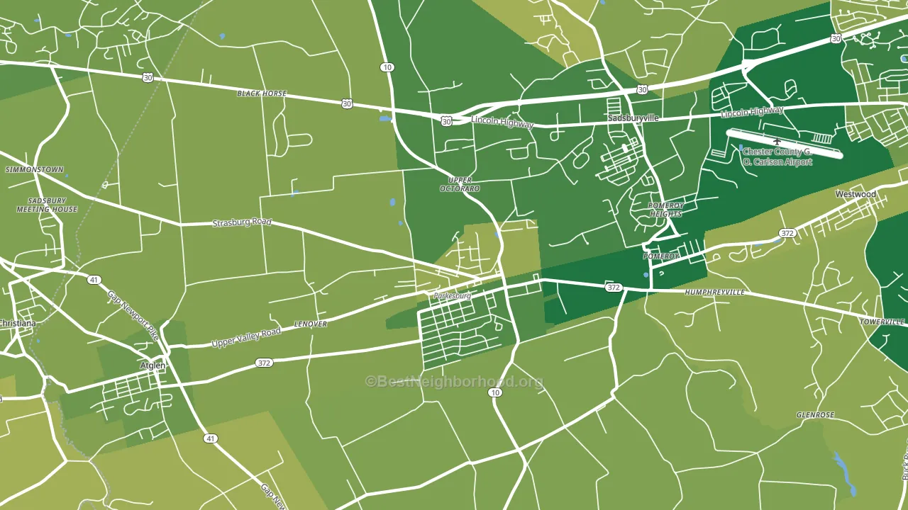19365, PA block-group voter-turnout map