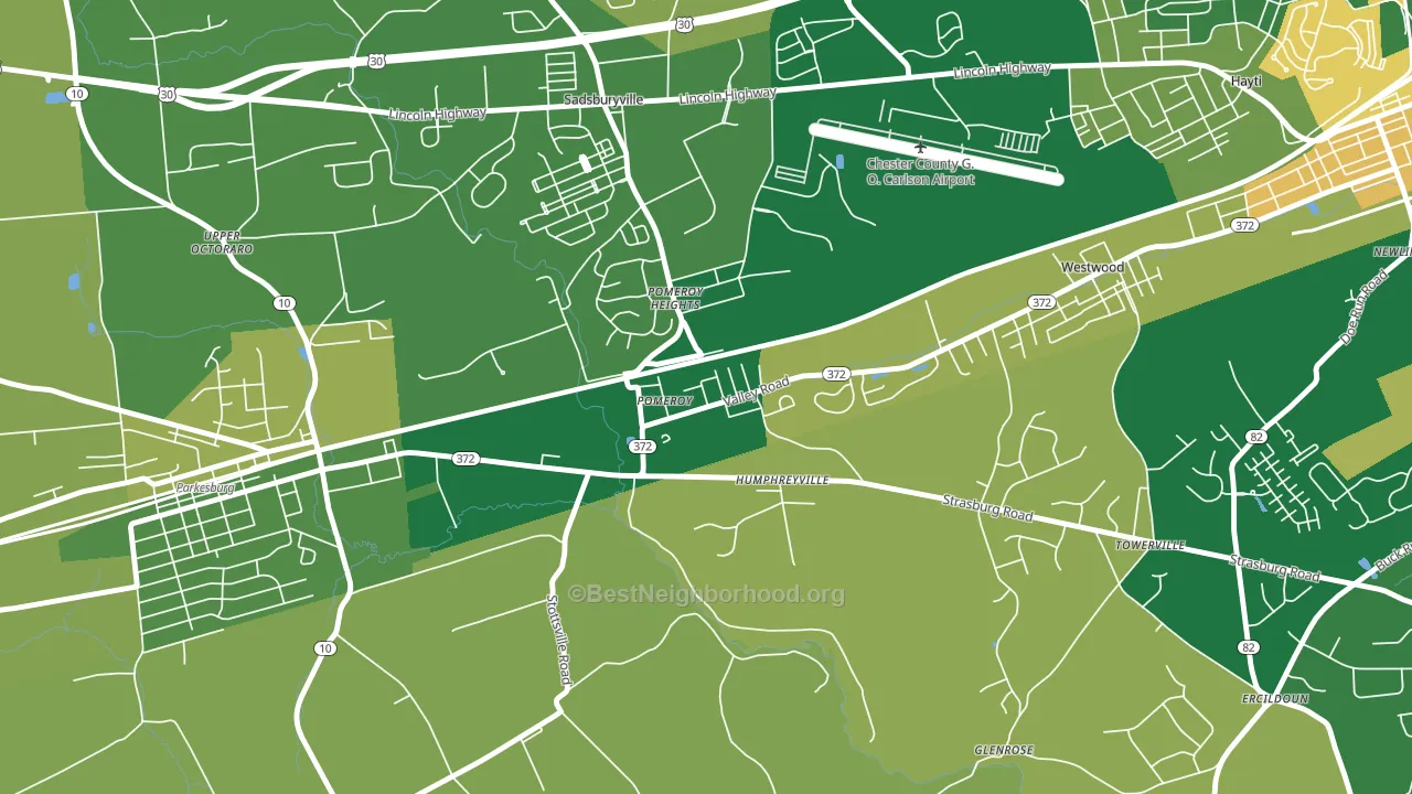 19367, PA block-group voter-turnout map