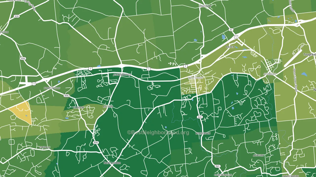 19390, PA block-group voter-turnout map
