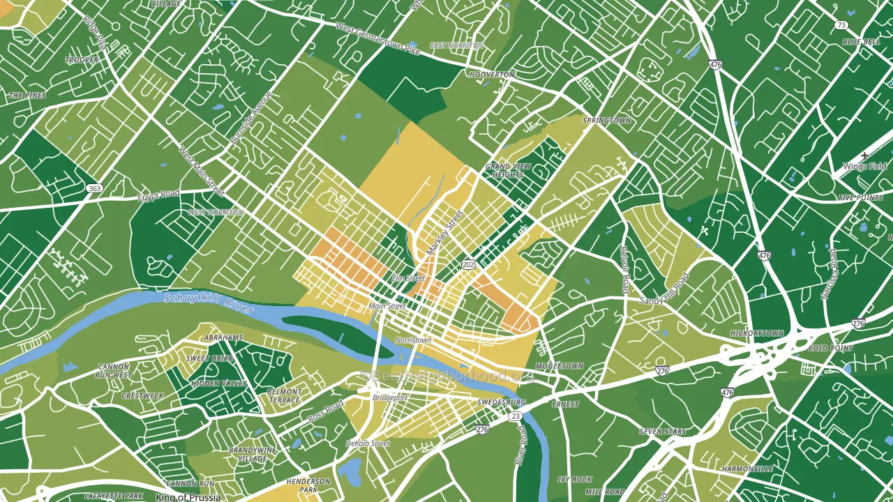19401, PA block-group voter-turnout map