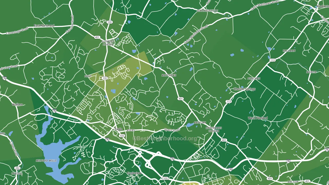 19425, PA block-group voter-turnout map