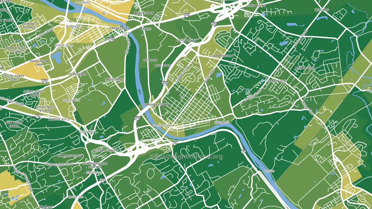 19428, PA block-group voter-turnout map