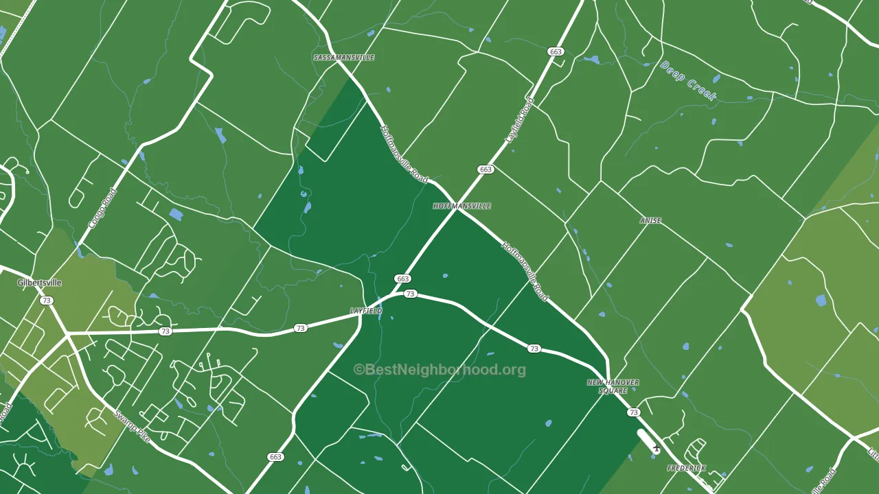 19435, PA block-group voter-turnout map