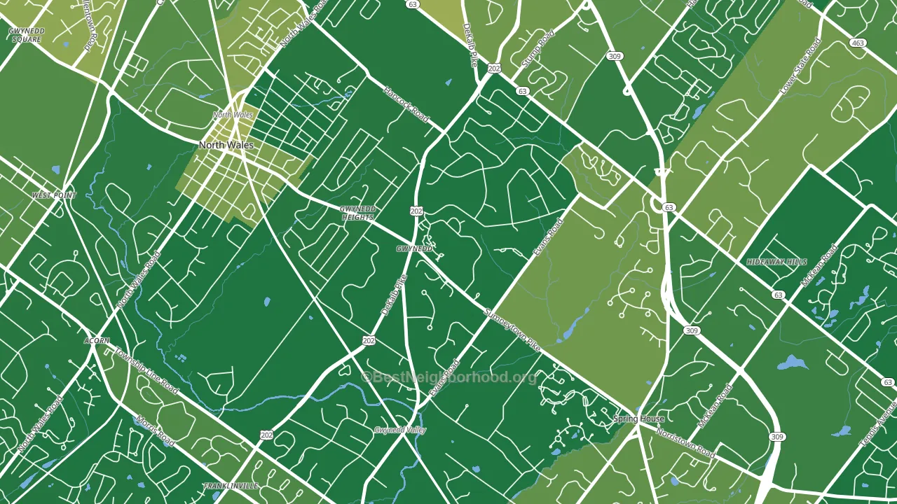 19436, PA block-group voter-turnout map