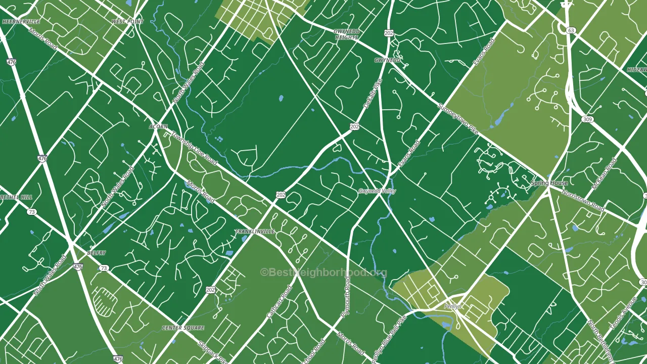 19437, PA block-group voter-turnout map