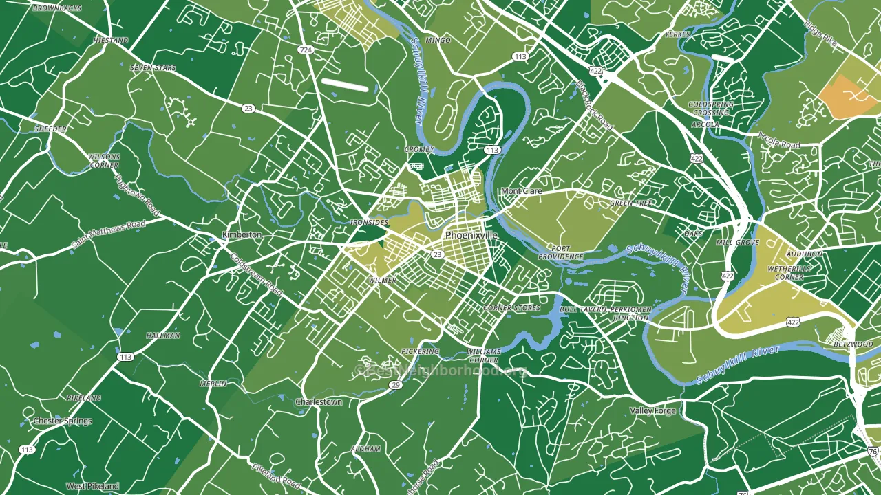 19460, PA block-group voter-turnout map