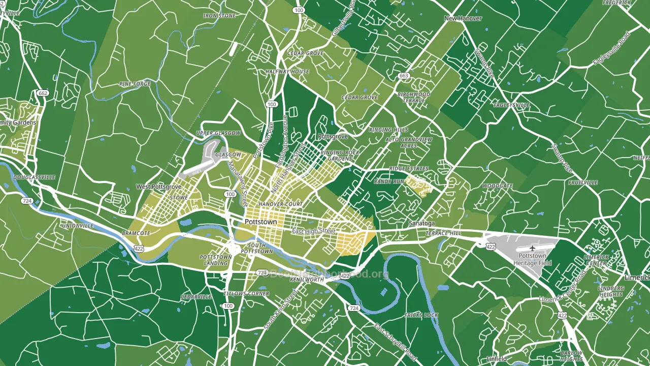 19464, PA block-group voter-turnout map