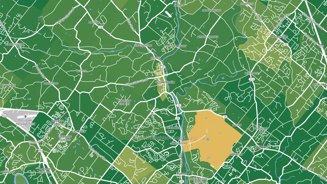19473, PA block-group voter-turnout map