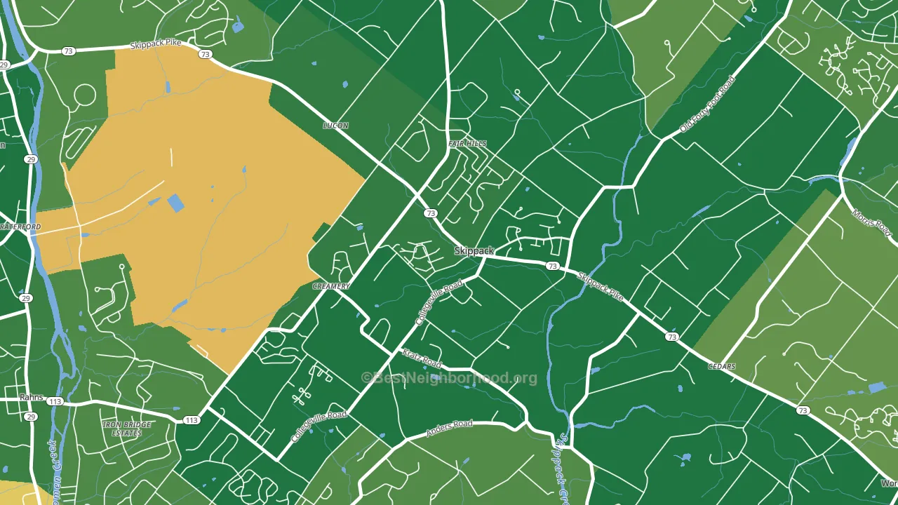 19474, PA block-group voter-turnout map