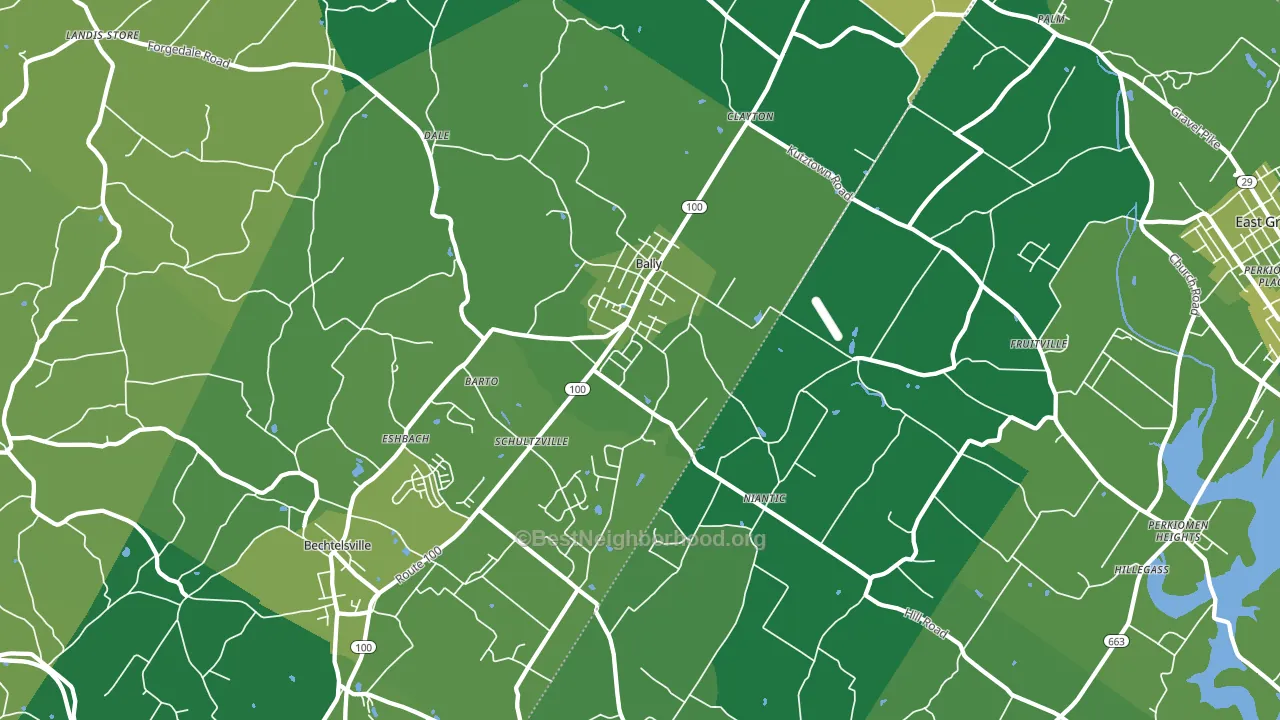 19504, PA block-group voter-turnout map