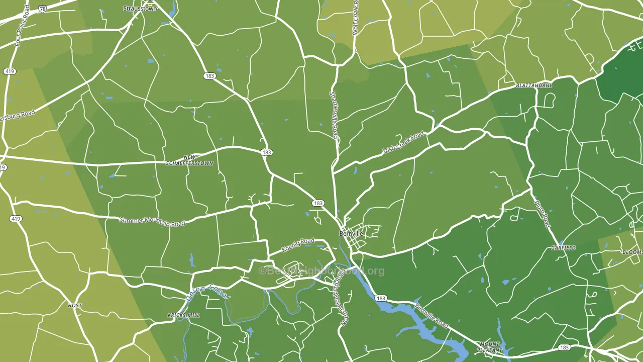 19506, PA block-group voter-turnout map