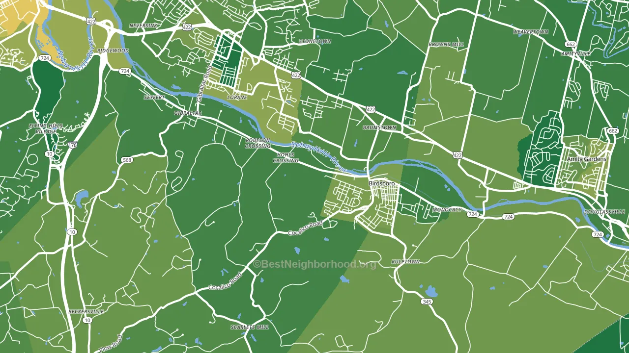 19508, PA block-group voter-turnout map