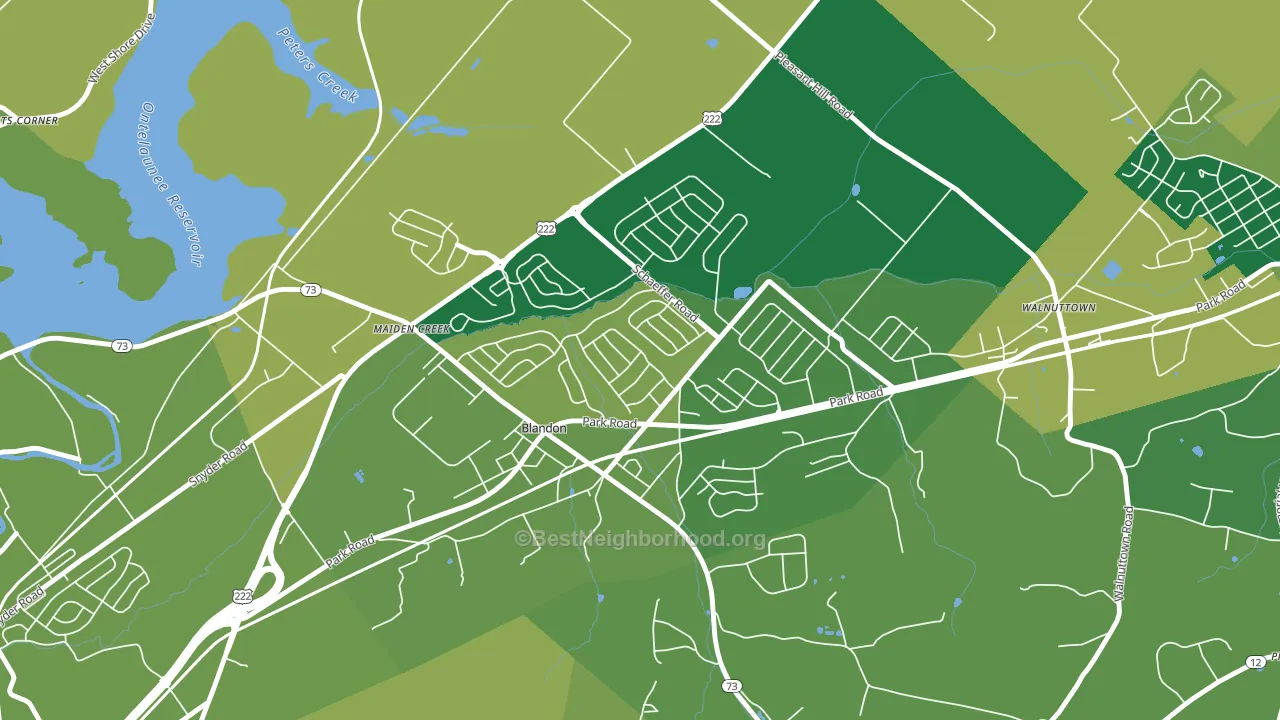 19510, PA block-group voter-turnout map