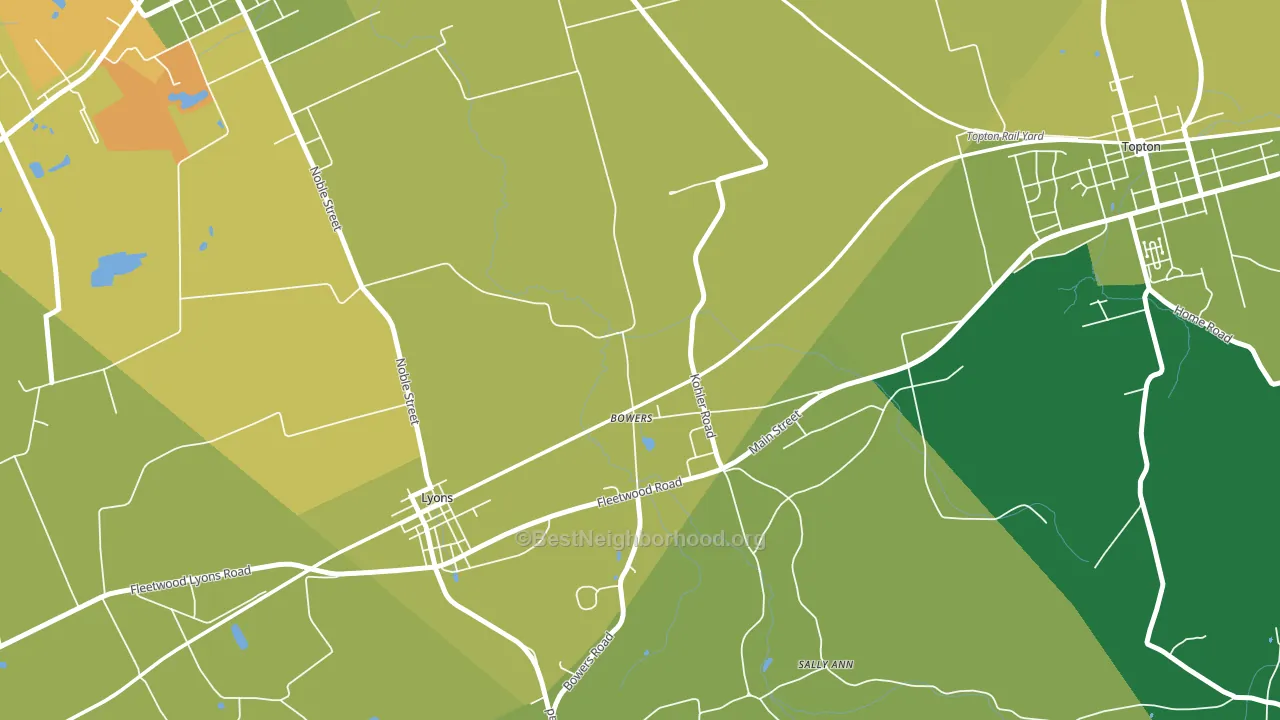 19511, PA block-group voter-turnout map