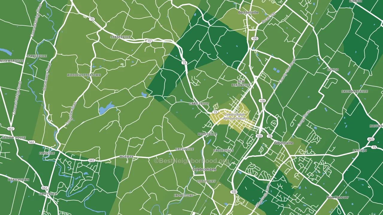19512, PA block-group voter-turnout map