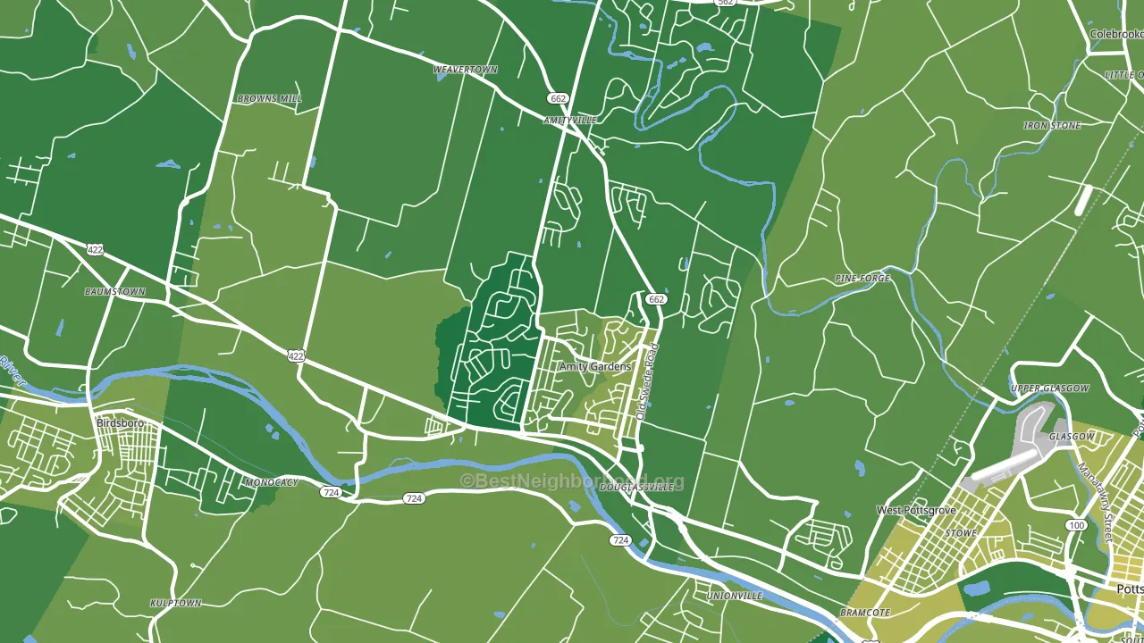 19518, PA block-group voter-turnout map