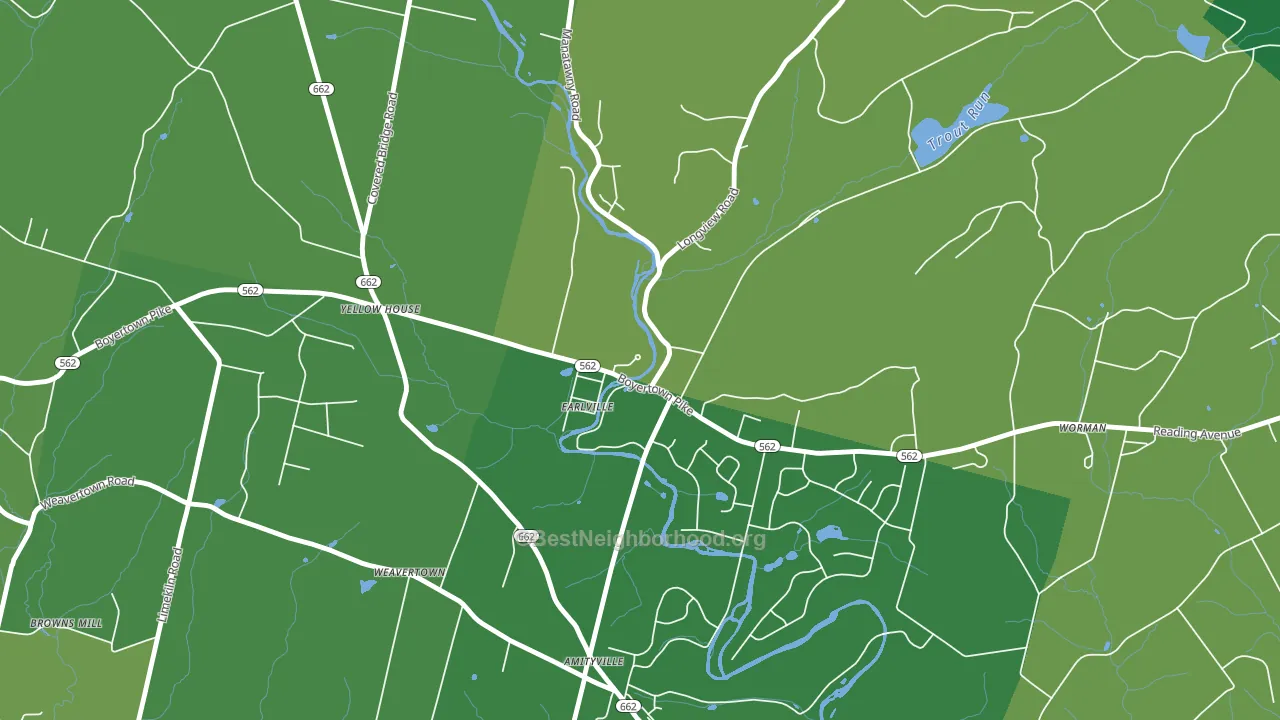 19519, PA block-group voter-turnout map