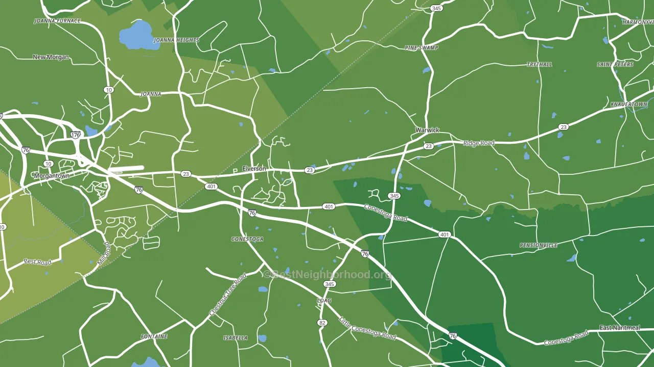 19520, PA block-group voter-turnout map
