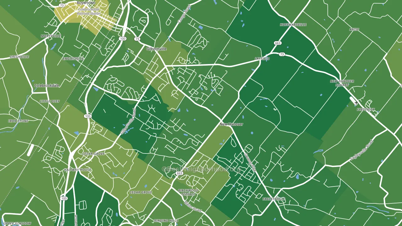 19525, PA block-group voter-turnout map